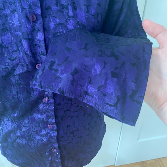 Vintage Purple blouse blouse - Picture 6 of 8
